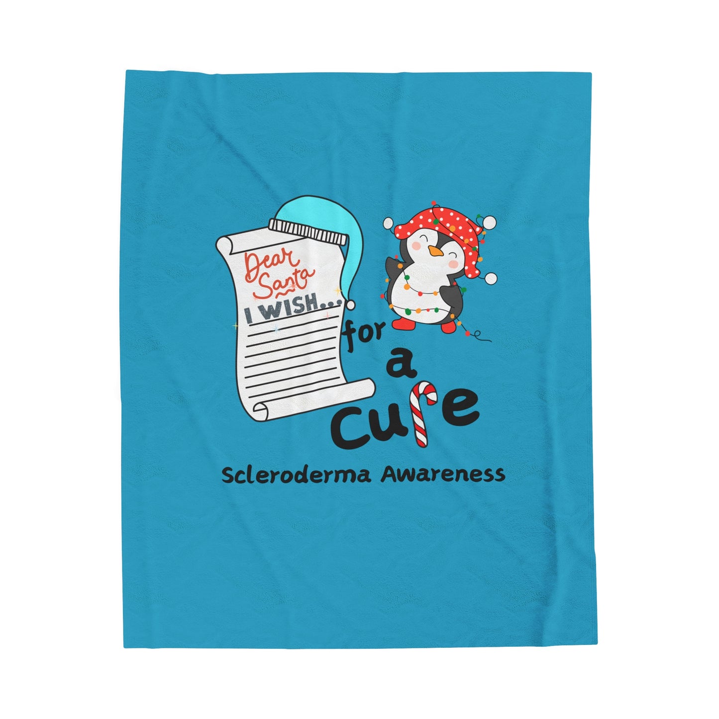 Velveteen Plush Blanket Holiday Gift Scleroderma Awareness