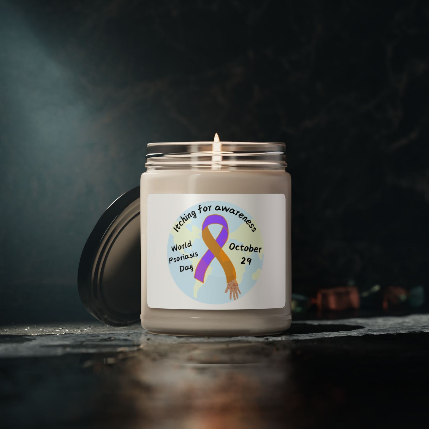 World Psoriasis Day Scented Soy Candle, 9oz