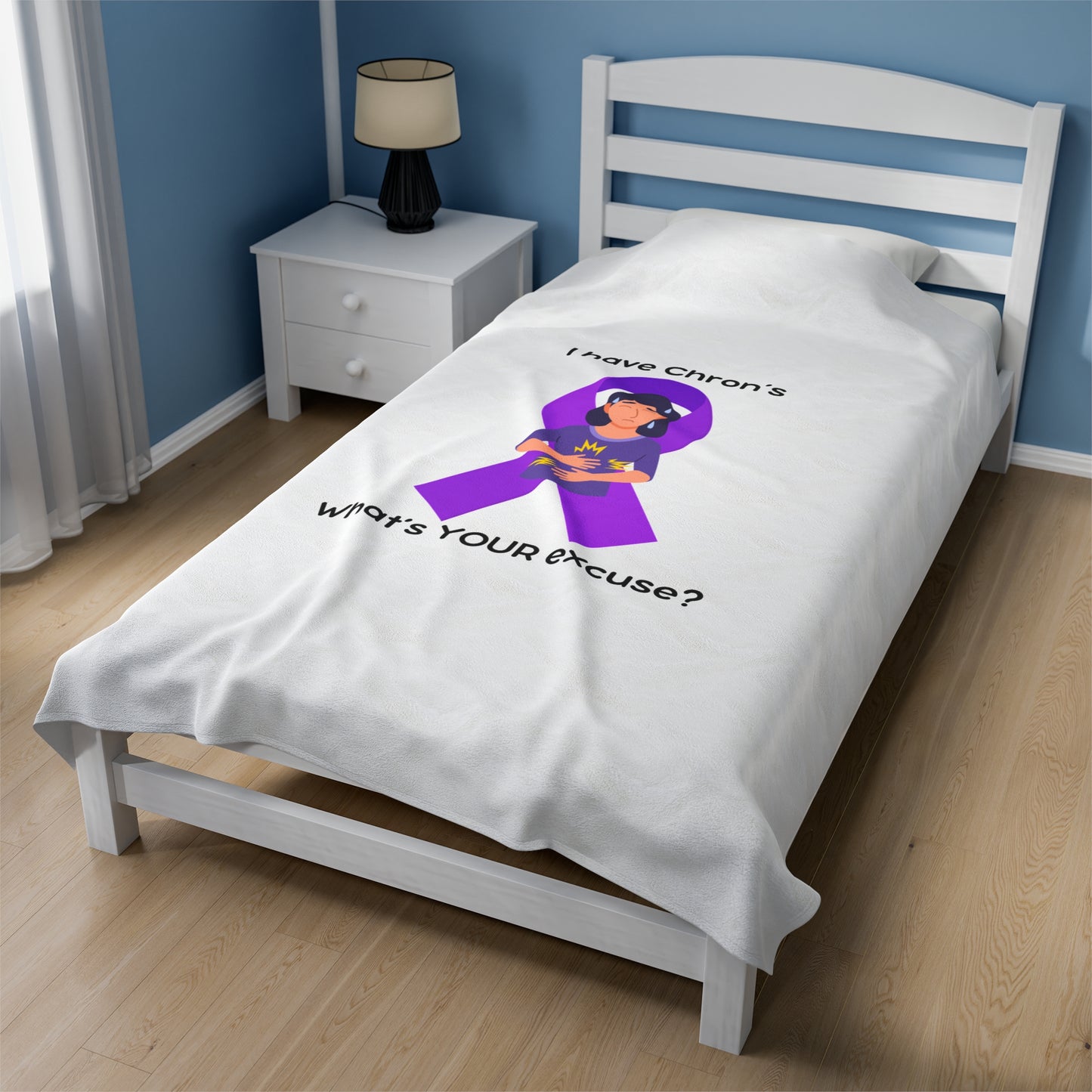 Chron's Disease Awareness Velveteen Plush Blanket