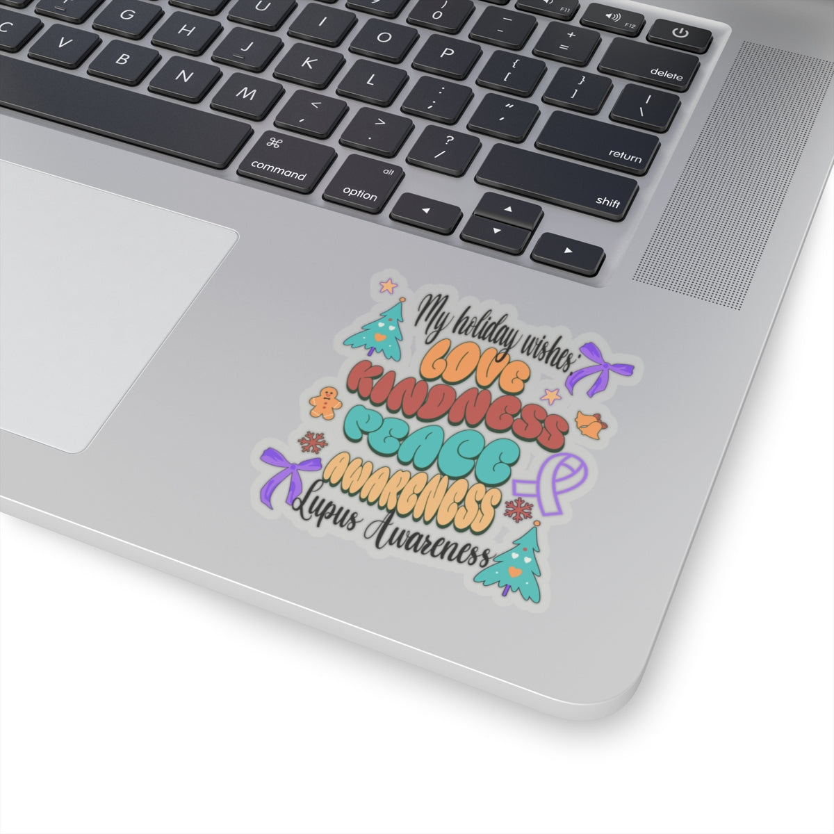 Lupus Awareness Holiday Wishes Kiss-Cut Stickers