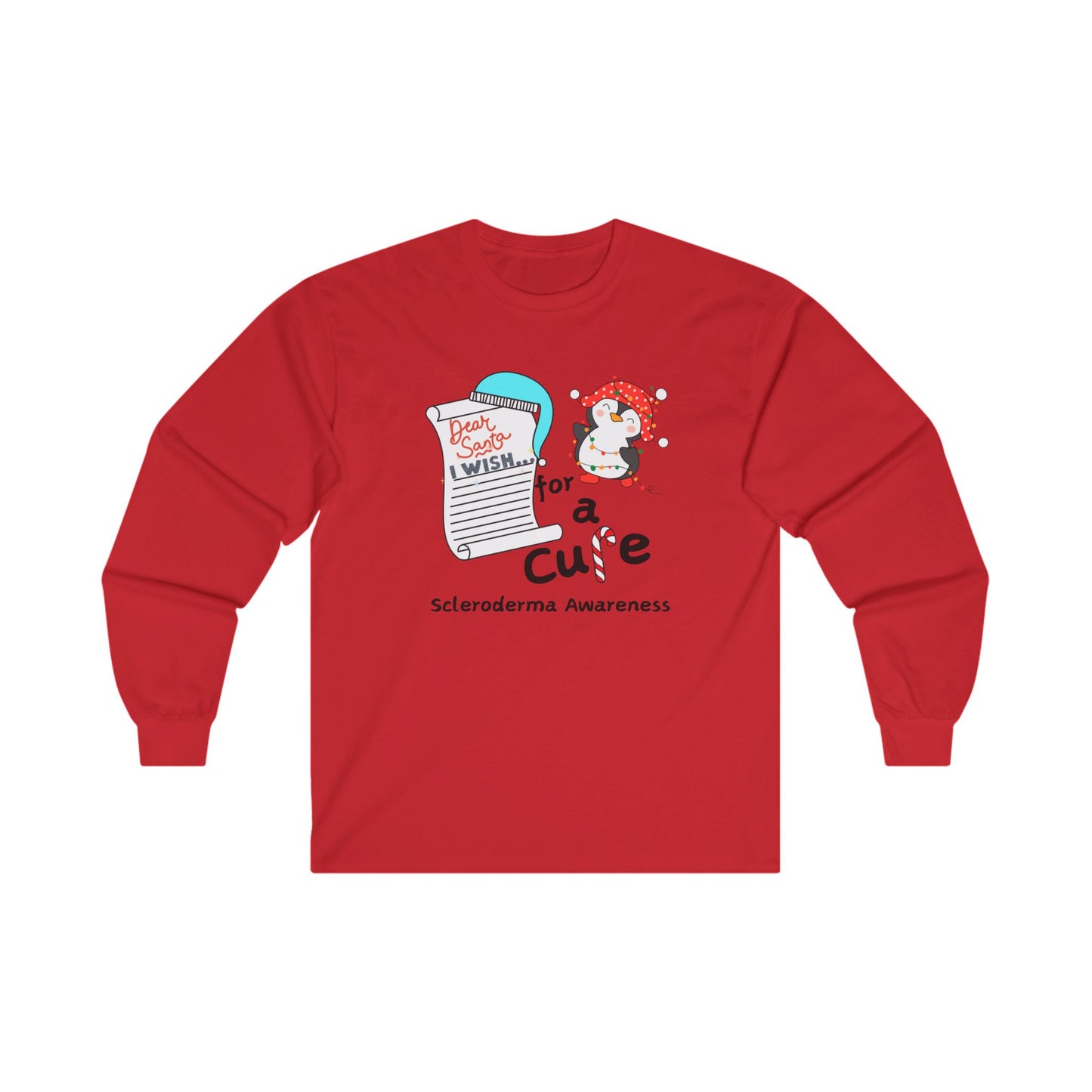 Unisex Ultra Cotton Long Sleeve Tee Scleroderma Awareness Holiday Gift