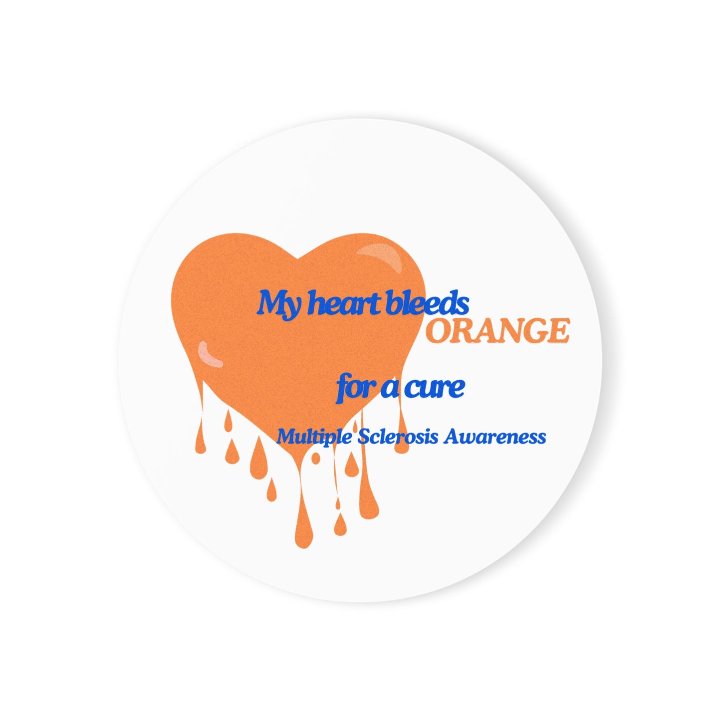 Multiple Sclerosis Awareness Cork Back Coaster