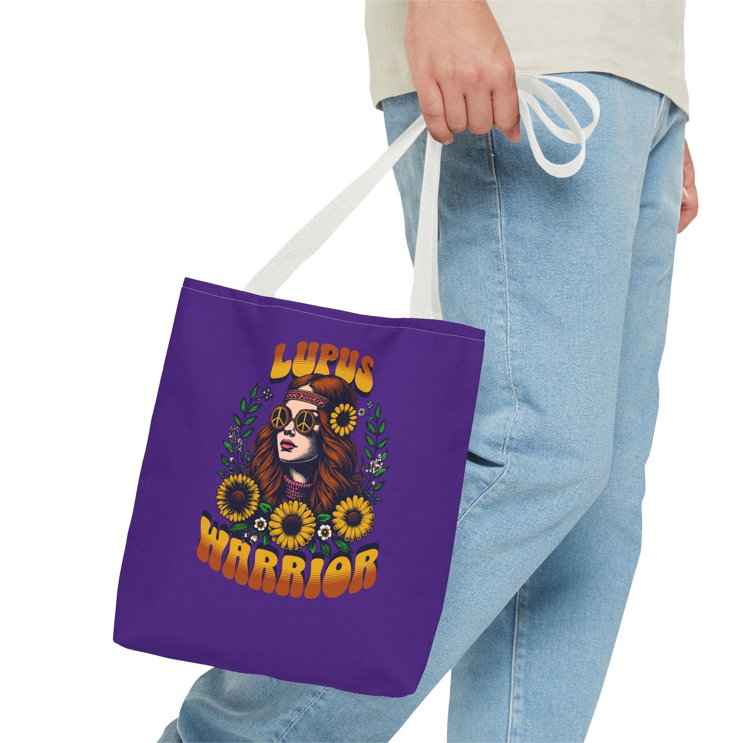Lupus Warrior Tote Bag - Empowering Floral Design for Awareness and Support