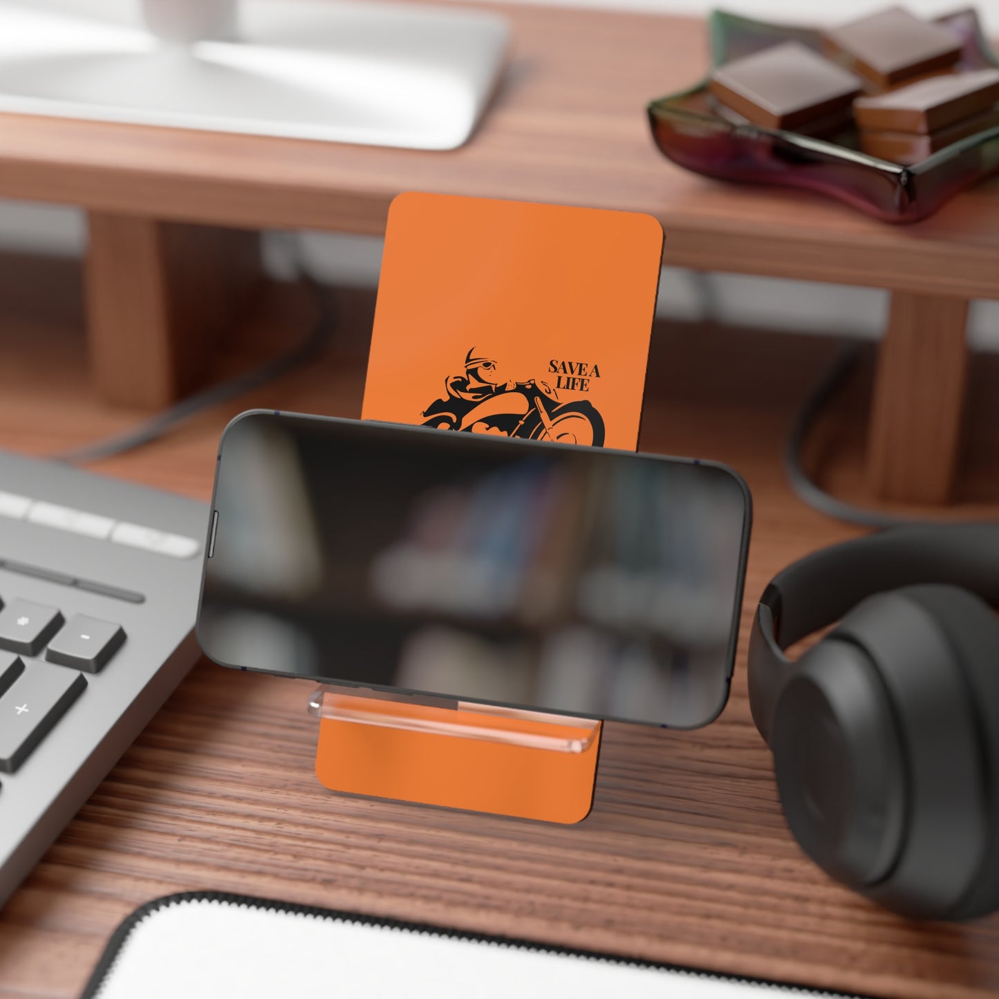 Motorcycle Safety Awareness Phone Stand for Smartphones