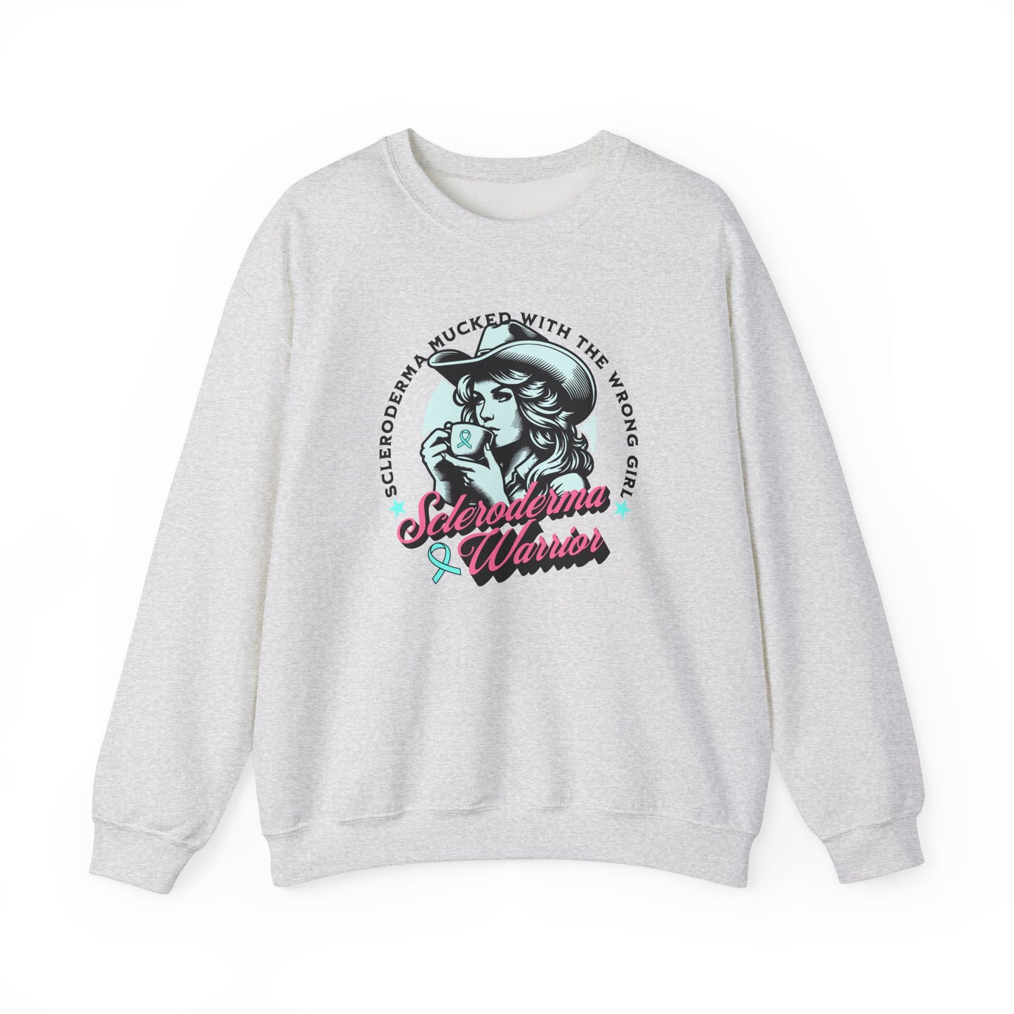 Scleroderma Warrior Valentine Western Theme Unisex Crewneck Sweatshirt