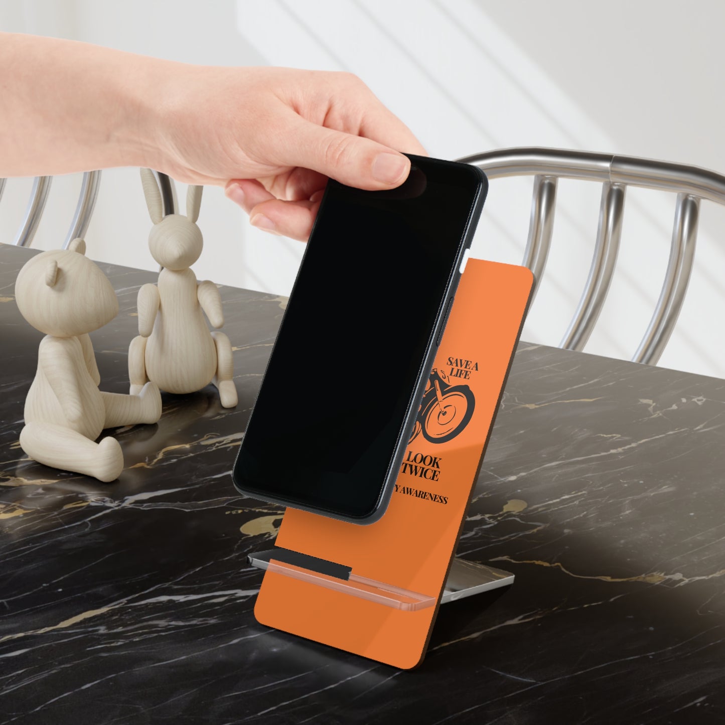Motorcycle Safety Awareness Phone Stand for Smartphones