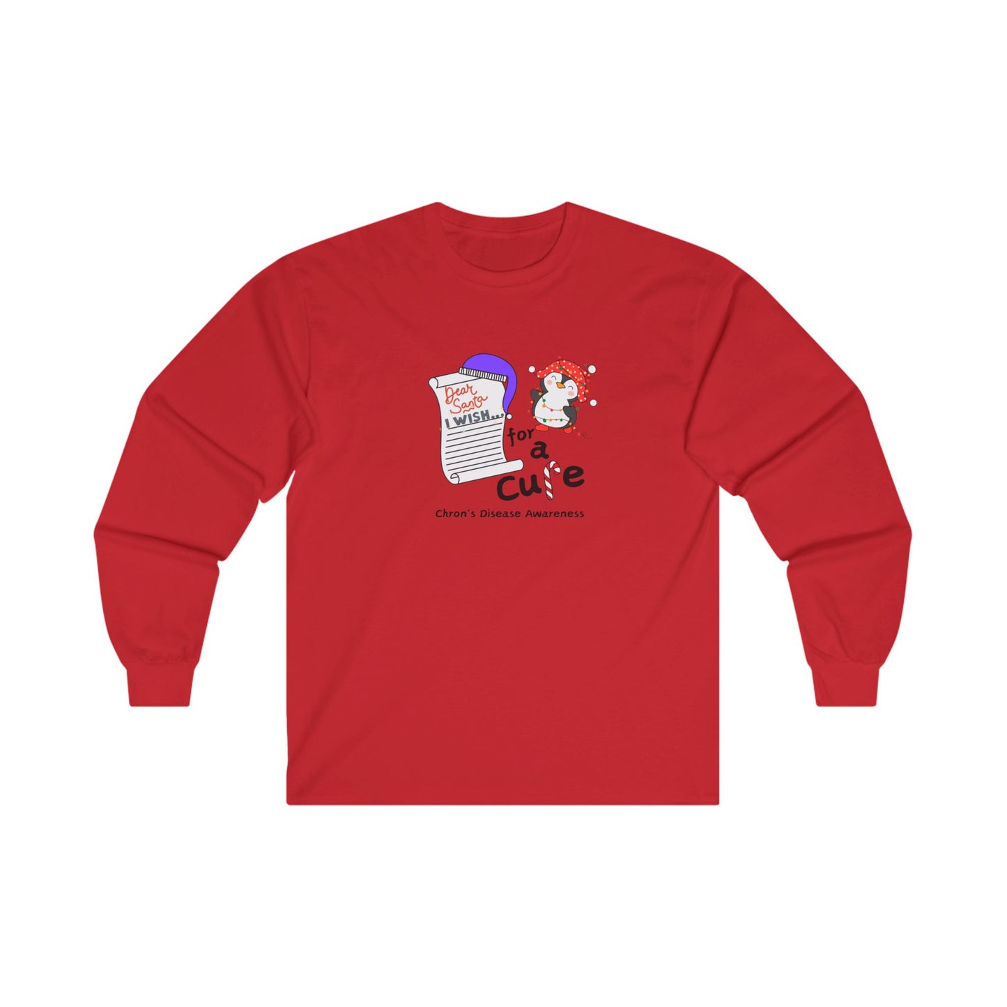 Unisex Ultra Cotton Long Sleeve Tee, Chron's Disease Awareness, Holiday Gift Ideas