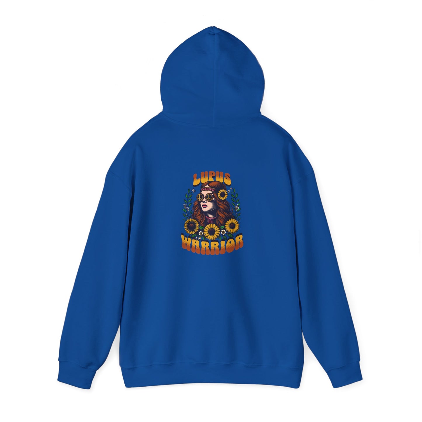 Lunar Warrior Hoodie - Unisex Heavy Blend™ Sweatshirt with Sunflower Design