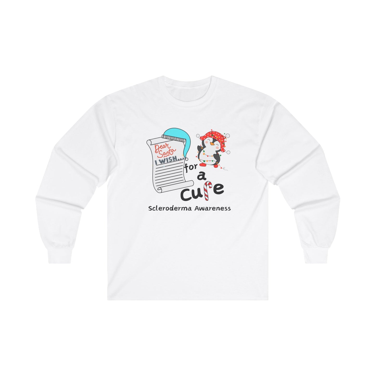 Unisex Ultra Cotton Long Sleeve Tee Scleroderma Awareness Holiday Gift