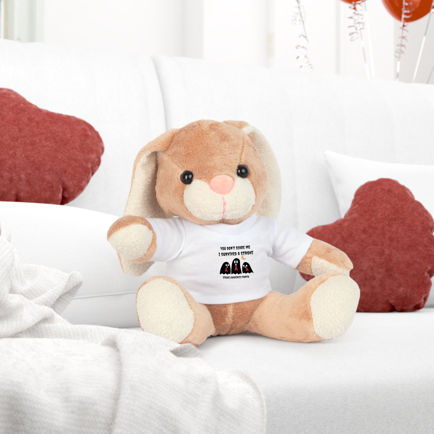 Stroke Awareness Halloween Plush Toy with T-Shirt