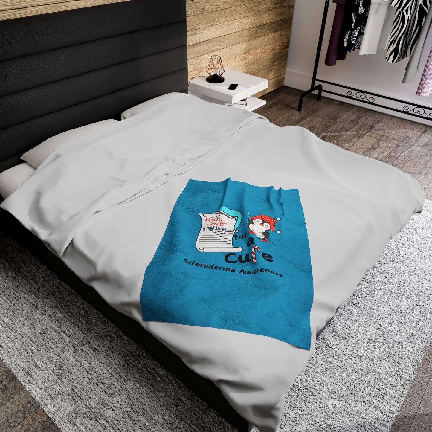 Velveteen Plush Blanket Holiday Gift Scleroderma Awareness