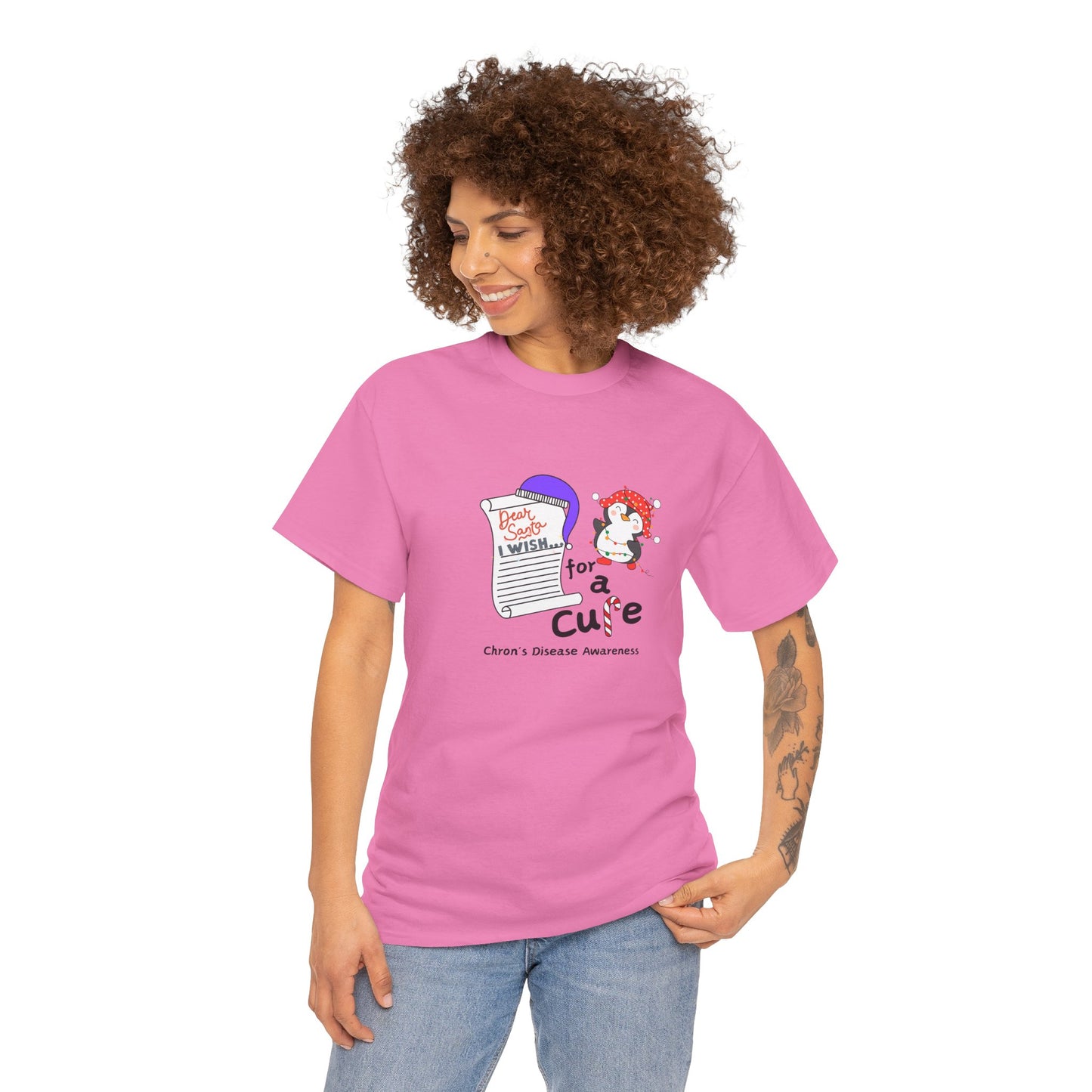 Unisex Heavy Cotton Tee, Chron's Disease Awareness, Holiday Gift Ideas