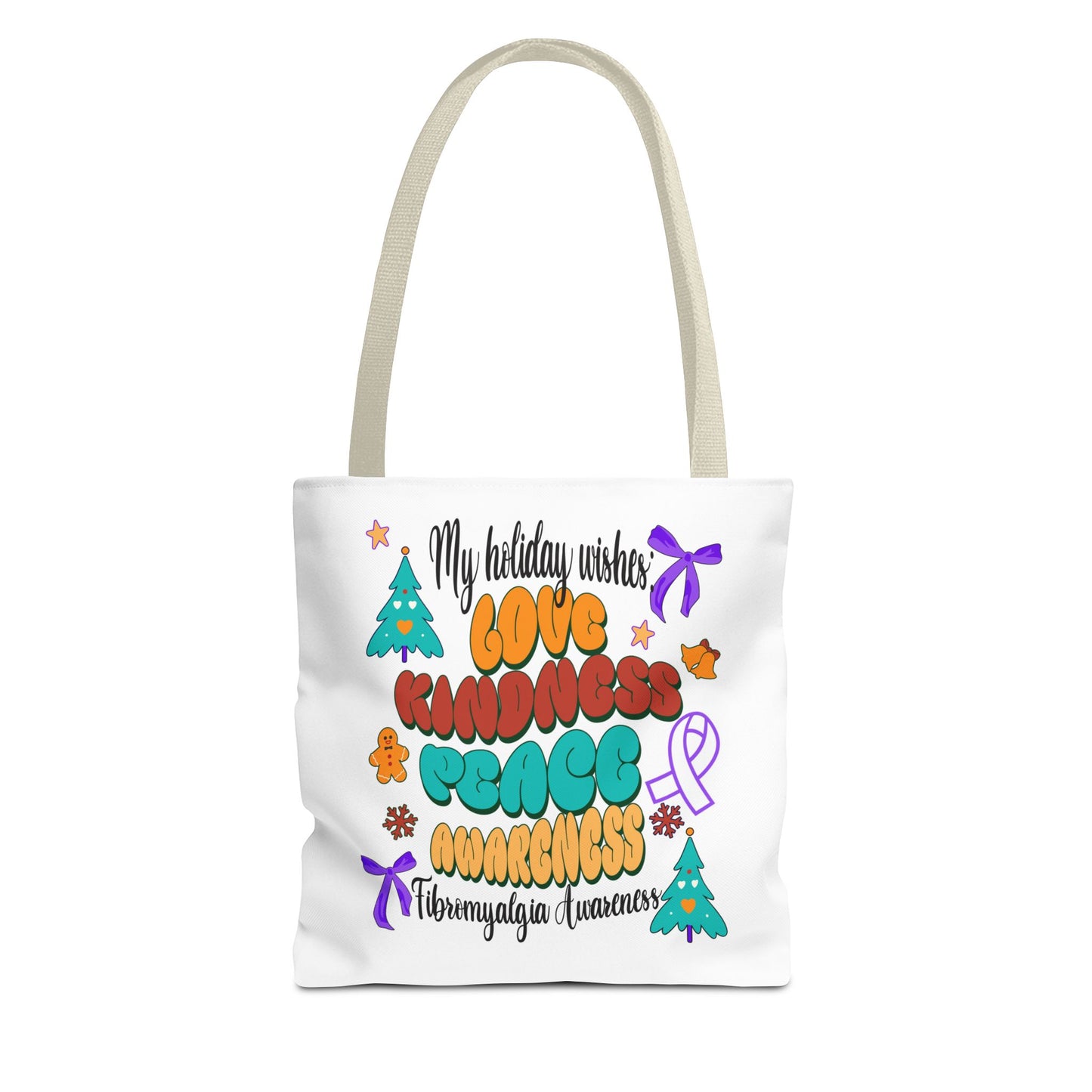 Fibromyalgia Awareness Holiday Wishes Tote Bag