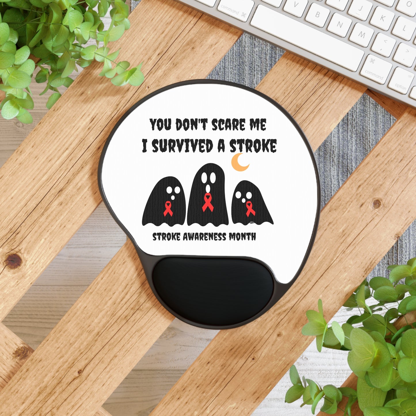 Stroke Awareness Halloween Mouse Pad With Wrist Rest