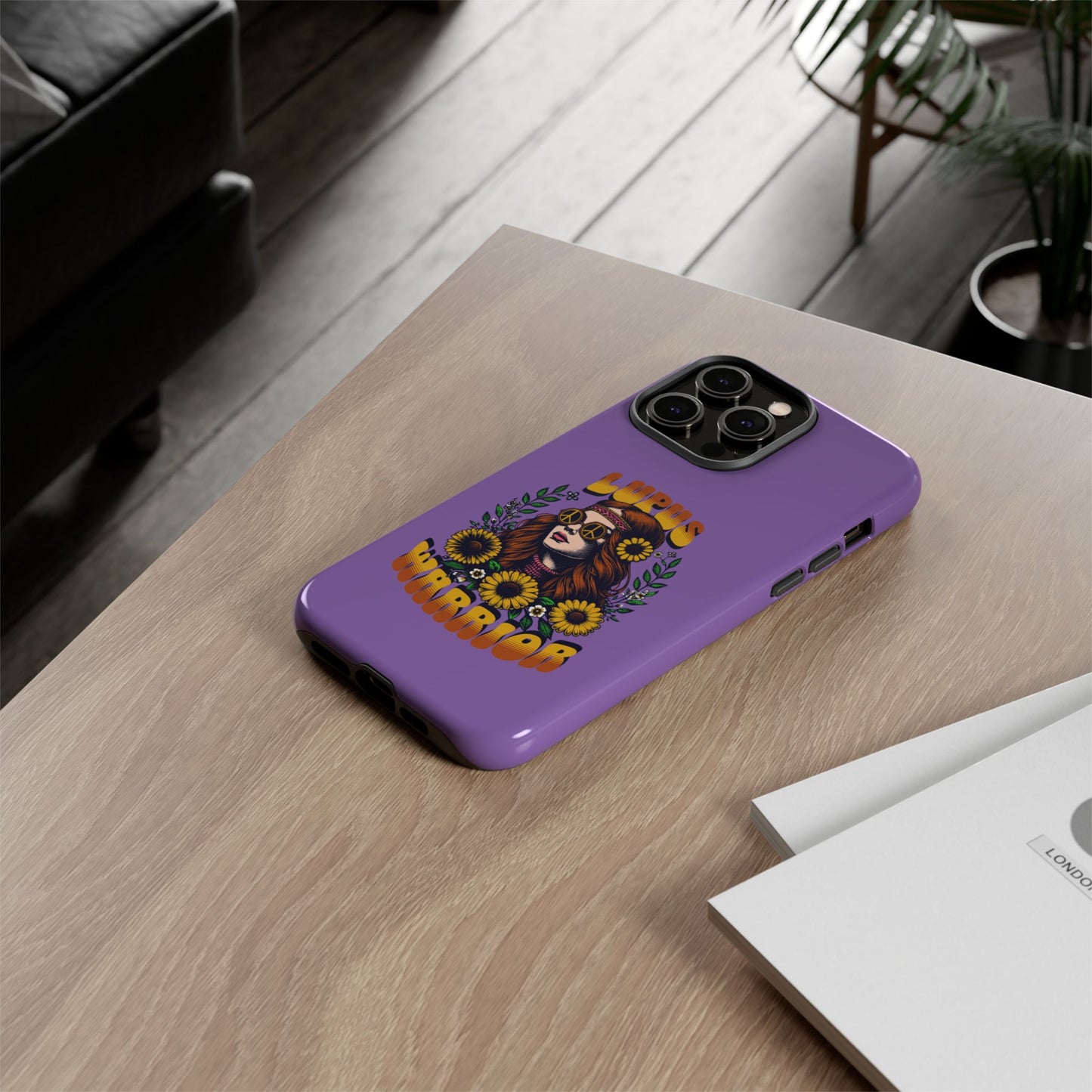 Lupus Warrior Phone Case - Stylish Purple Floral Design for Advocates