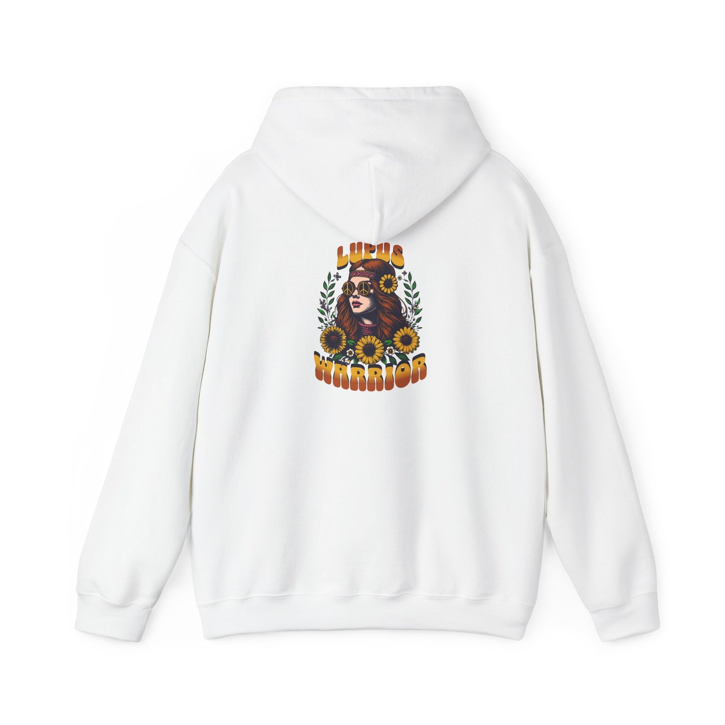 Lunar Warrior Hoodie - Unisex Heavy Blend™ Sweatshirt with Sunflower Design