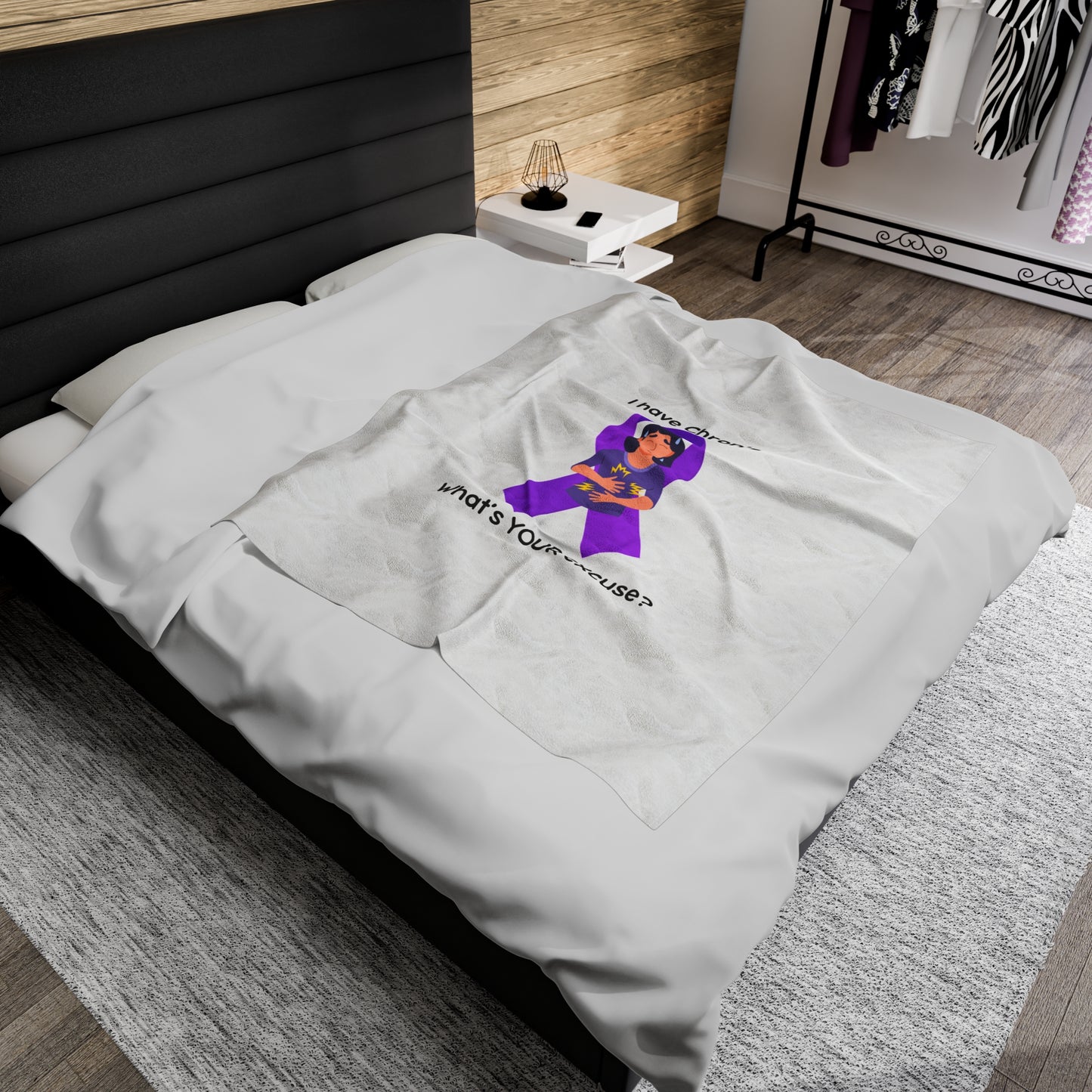 Chron's Disease Awareness Velveteen Plush Blanket