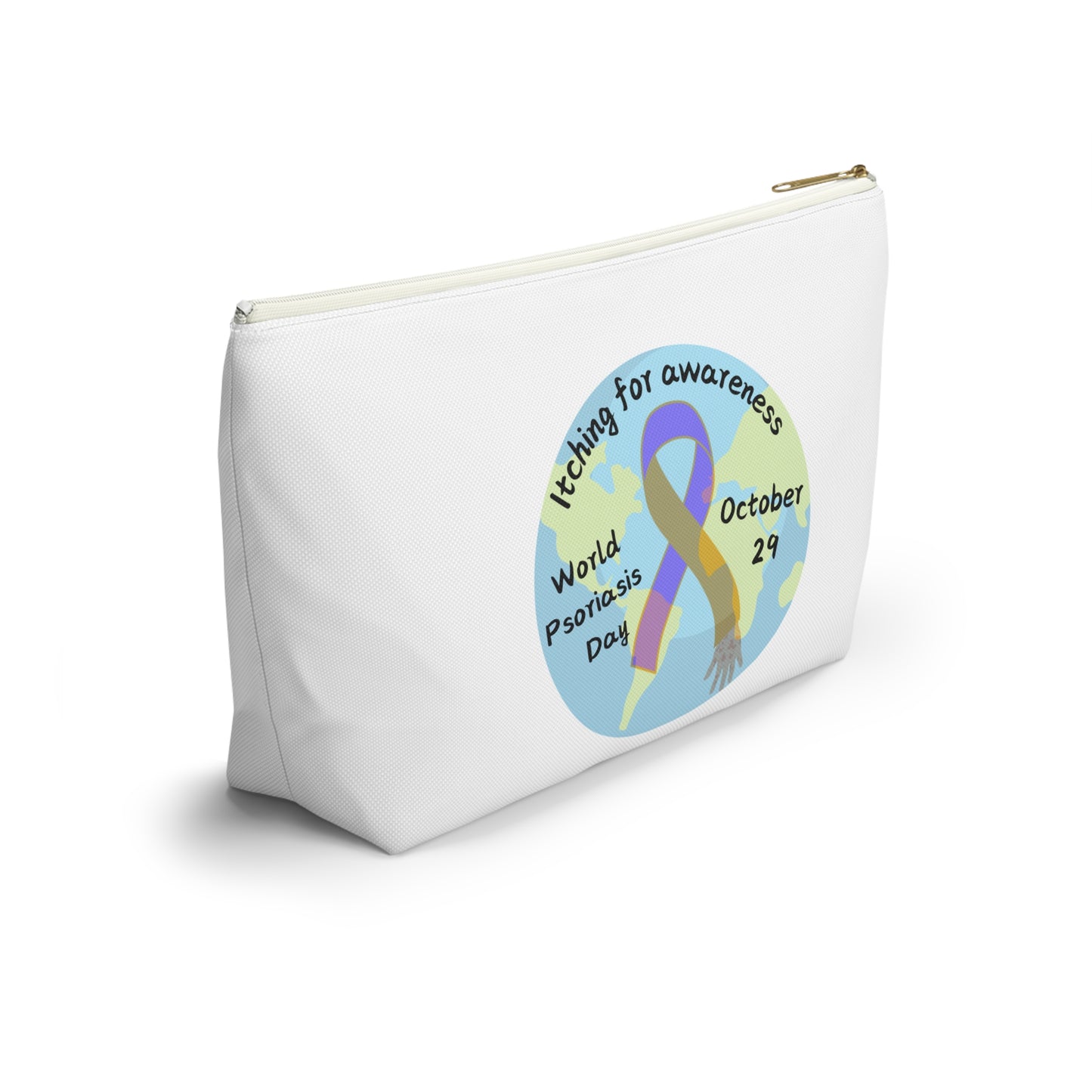 World Psoriasis Day Psoriasis Awareness Travel Pouch w T-bottom