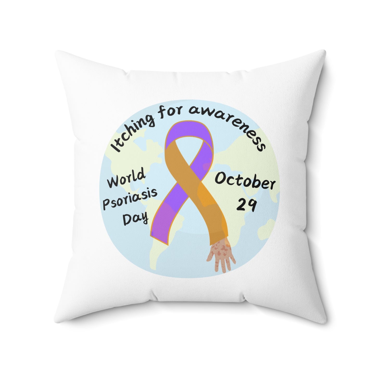 World Psoriasis Day Home Decor Square Throw Pillow