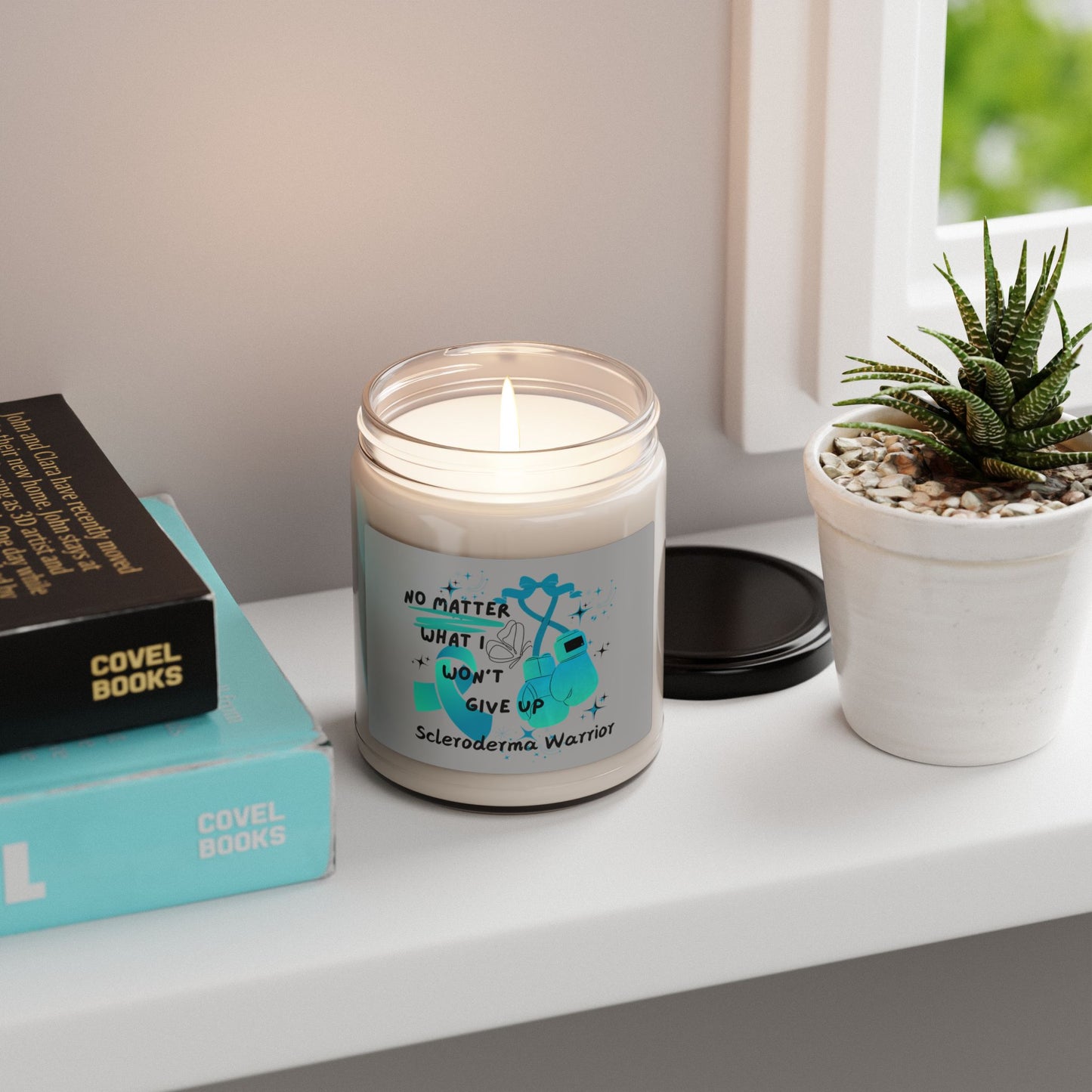 Scleroderma Warrior No Matter What I Won't Give Up Scented Soy Candle, 9oz