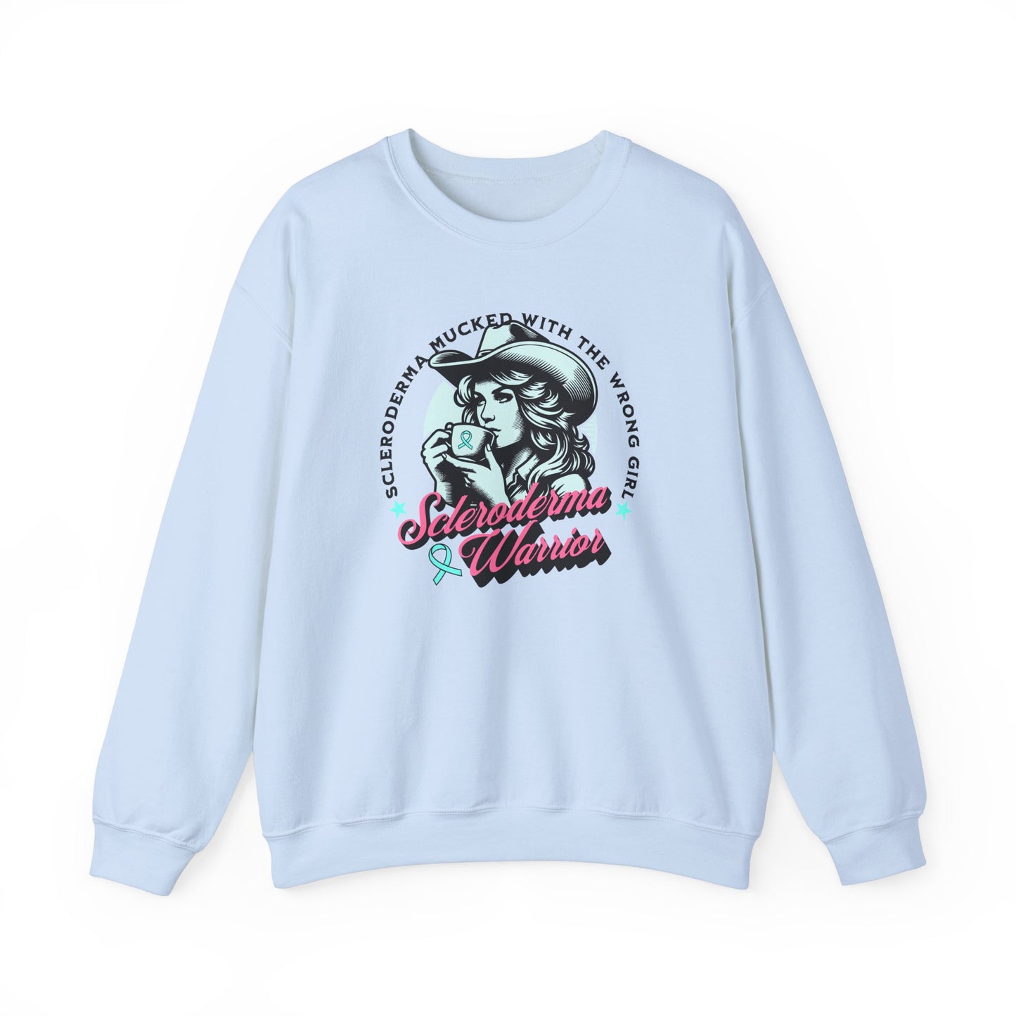 Scleroderma Warrior Valentine Western Theme Unisex Crewneck Sweatshirt