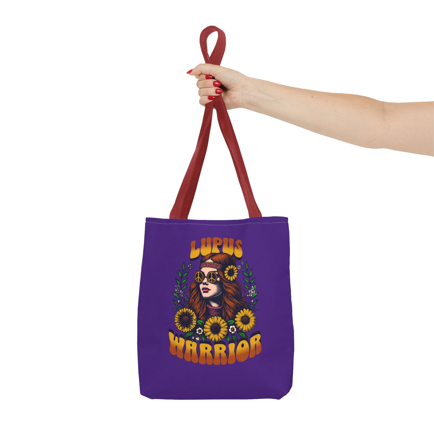 Lupus Warrior Tote Bag - Empowering Floral Design for Awareness and Support