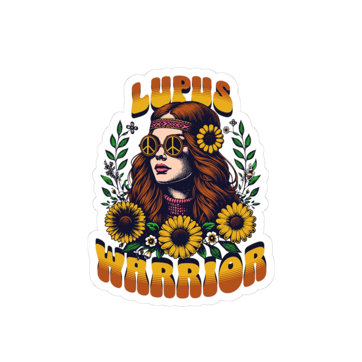 Lupus Warrior Kiss-Cut Stickers | Boho Inspired Floral Decals for Support & Awareness