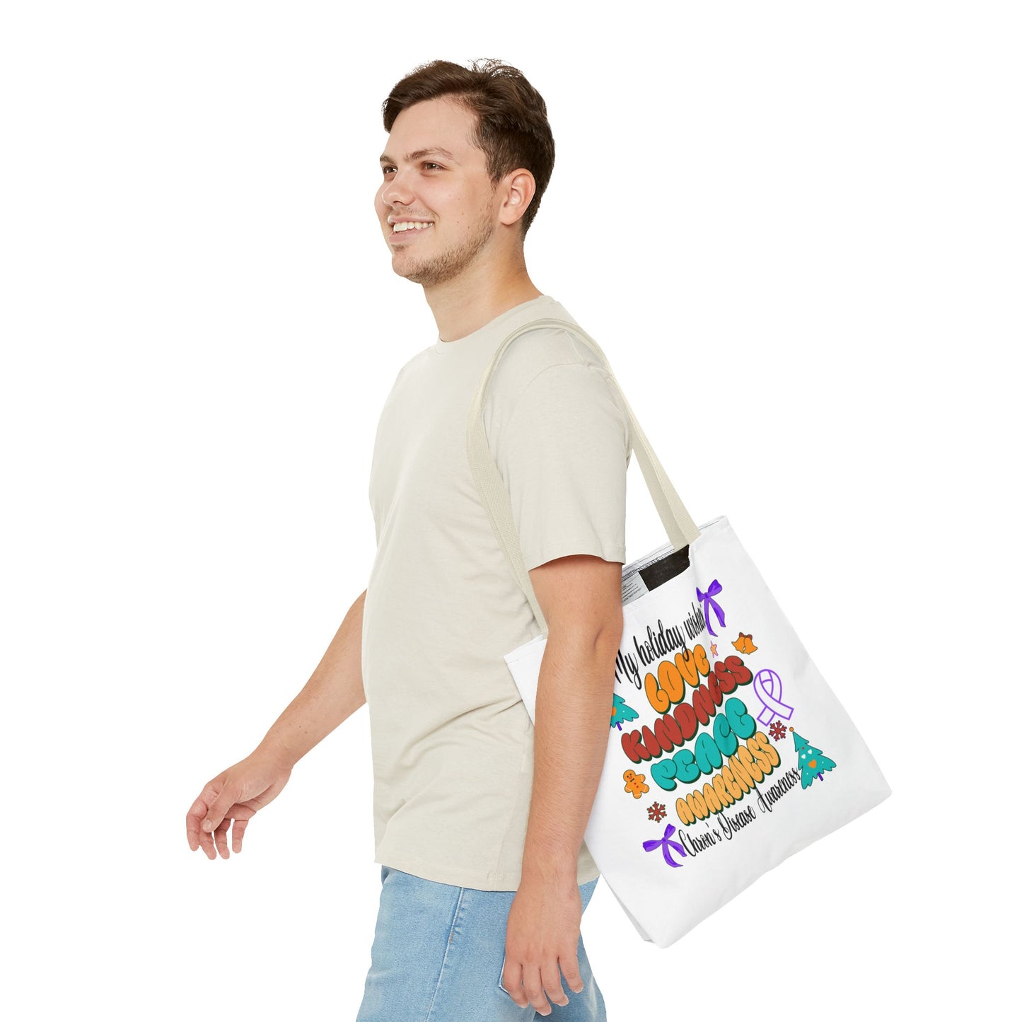 Chron's Disease Awareness Holiday Tote Bag