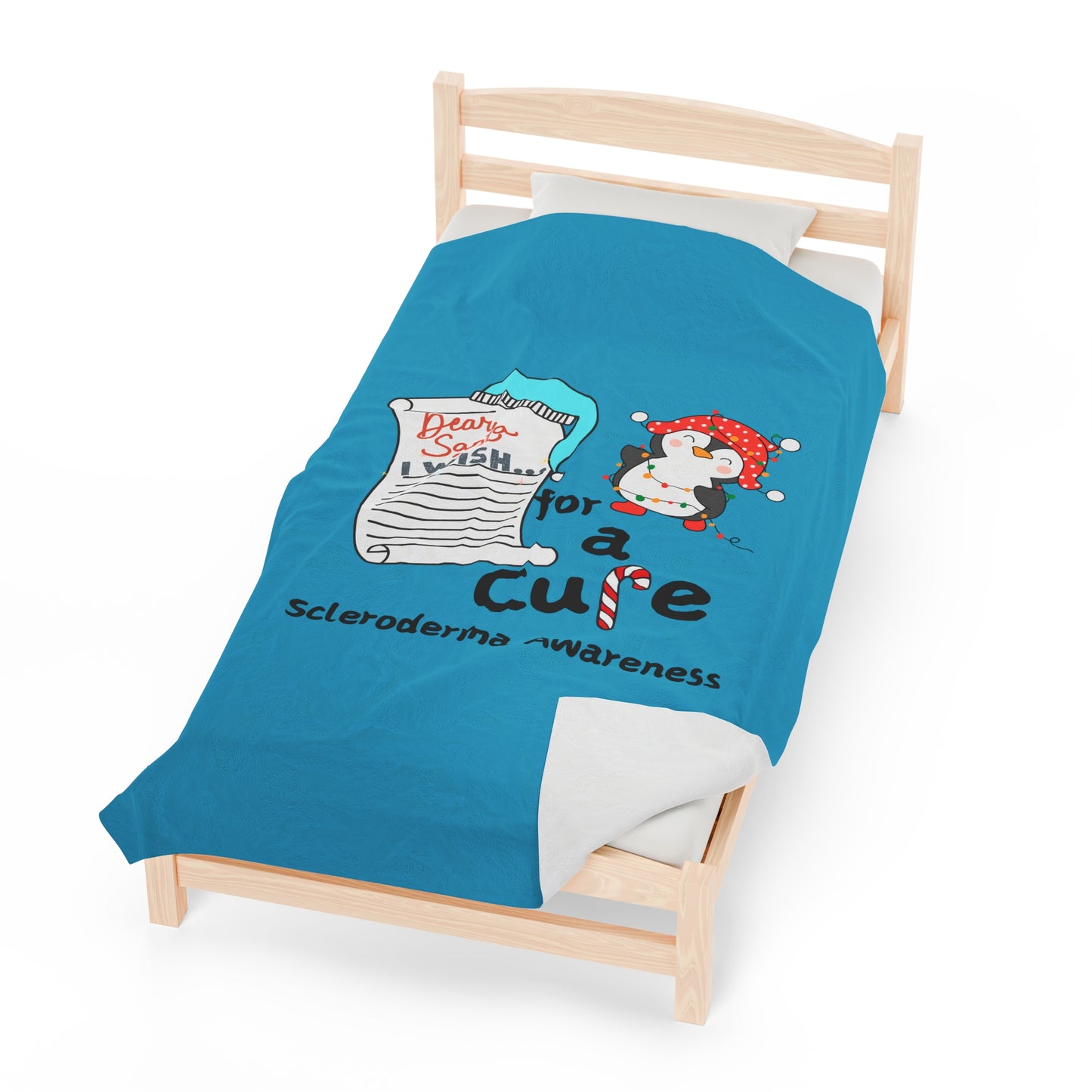 Velveteen Plush Blanket Holiday Gift Scleroderma Awareness