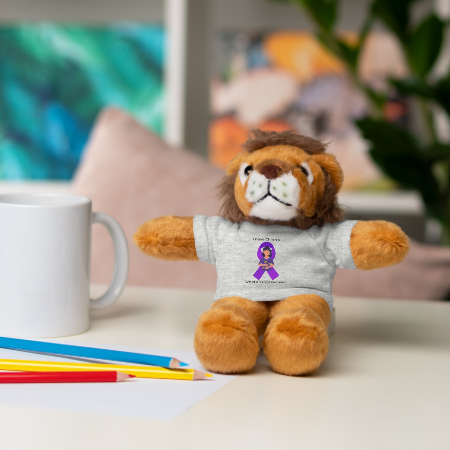 Chron's Disease Awareness Stuffed Animals with Tee