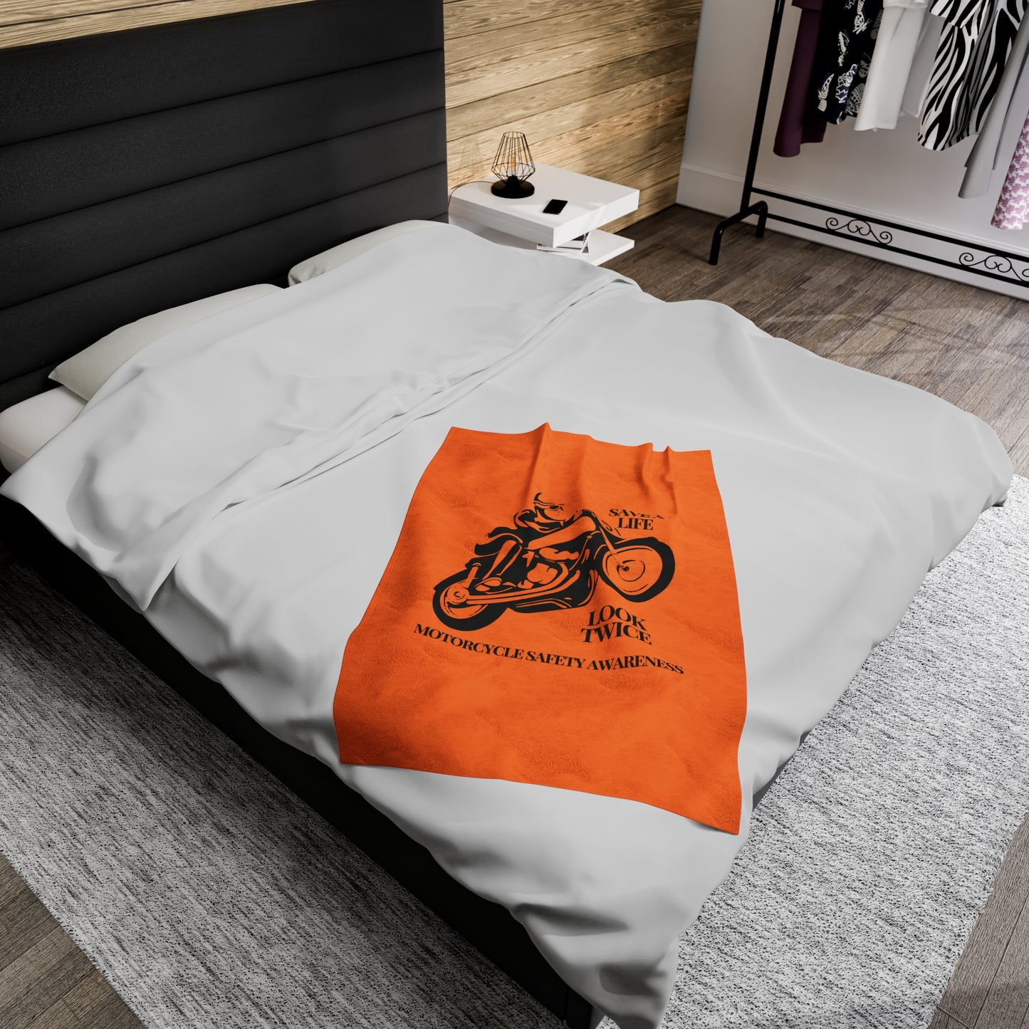 Motorcycle Safety Awareness Plush Blanket