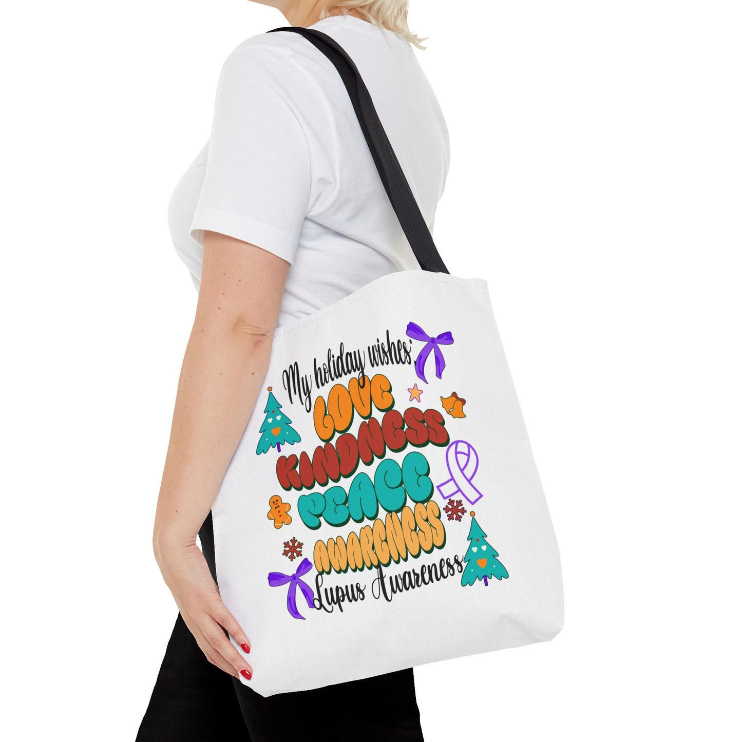 Lupus Awareness Holiday Wishes Tote Bag