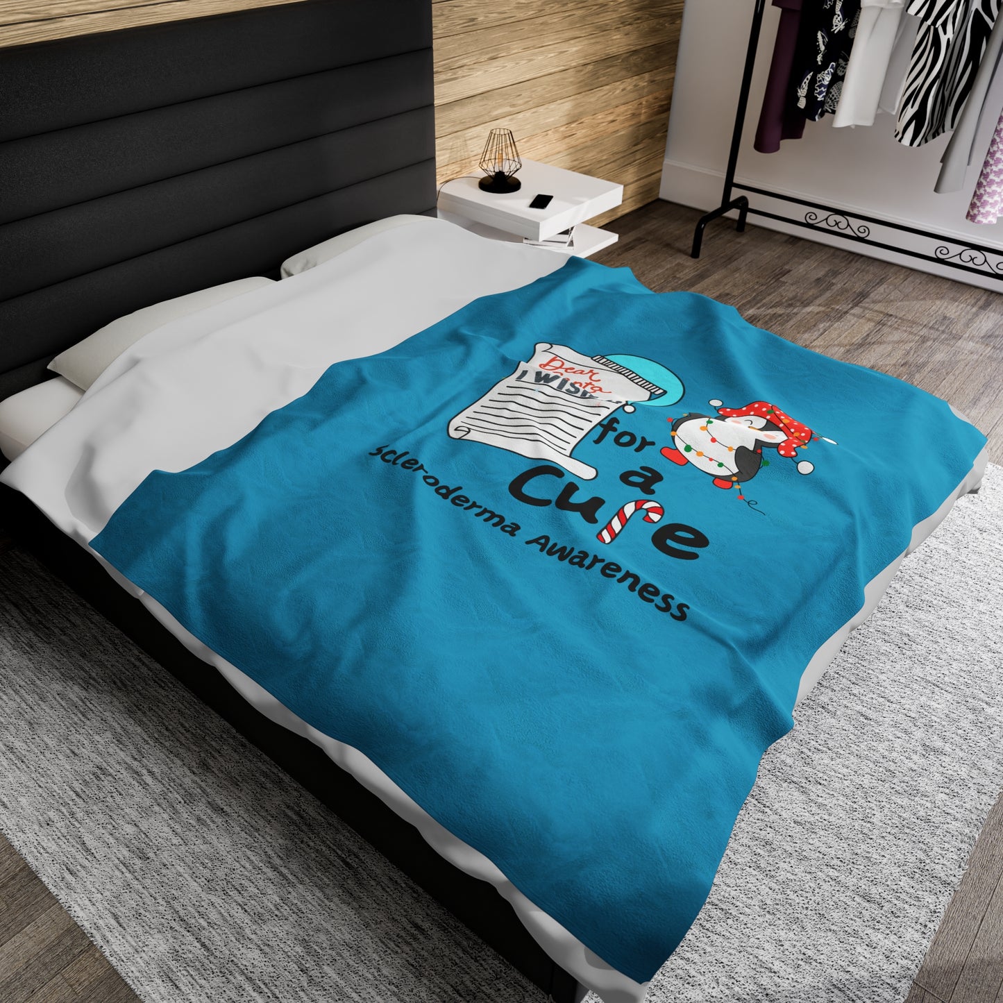 Velveteen Plush Blanket Holiday Gift Scleroderma Awareness