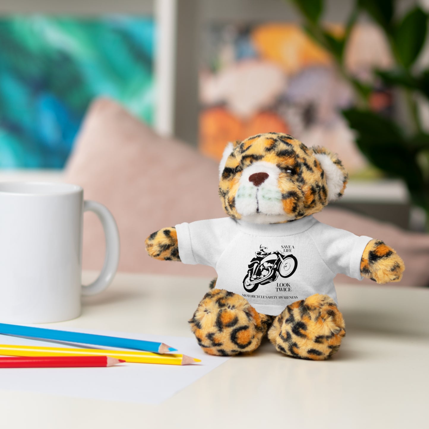 Motorcycle Safety Awareness Stuffed Animals with Tee
