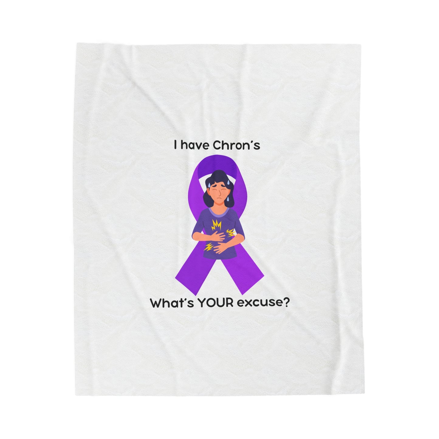 Chron's Disease Awareness Velveteen Plush Blanket