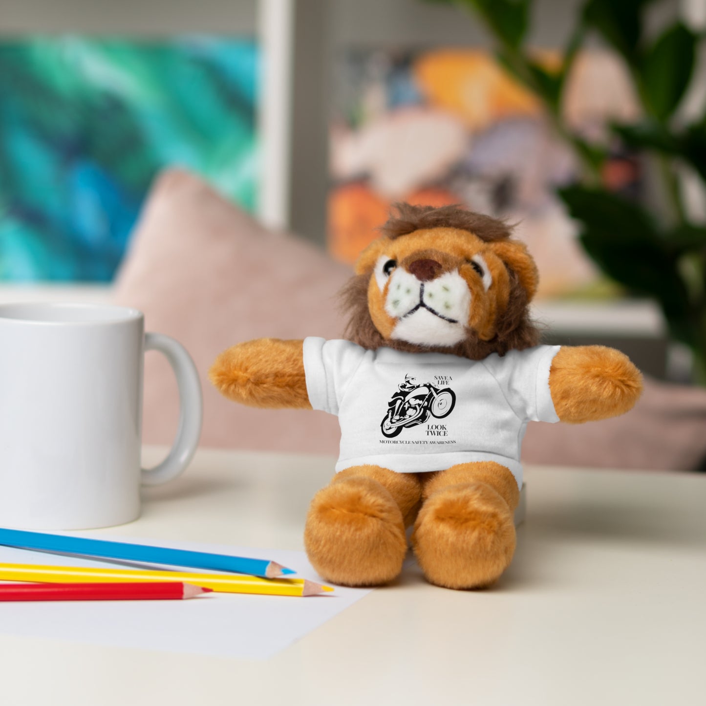 Motorcycle Safety Awareness Stuffed Animals with Tee