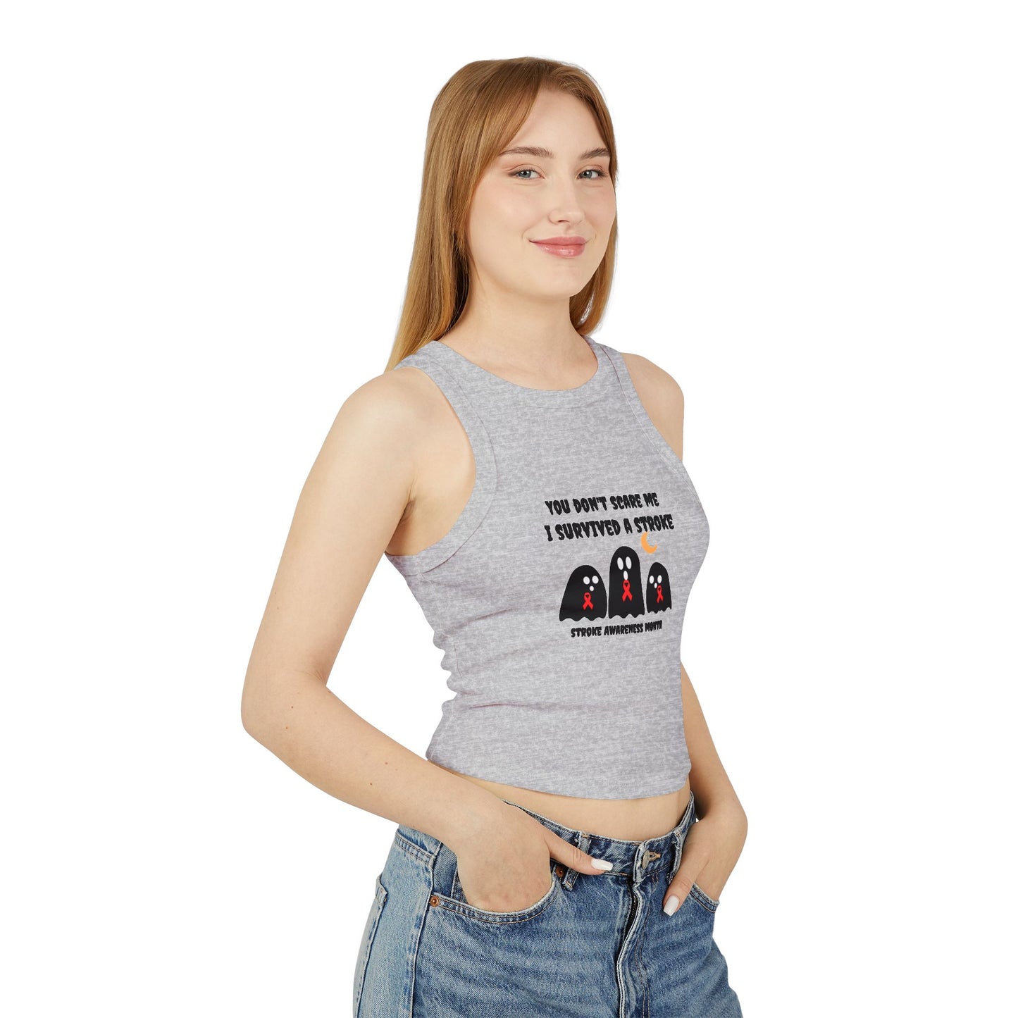 Stroke Awareness Halloween Women's Micro Rib Racer Tank Top