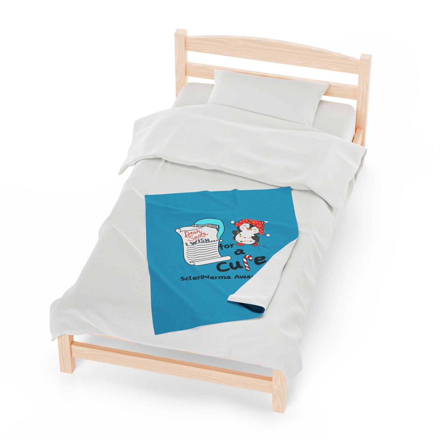 Velveteen Plush Blanket Holiday Gift Scleroderma Awareness