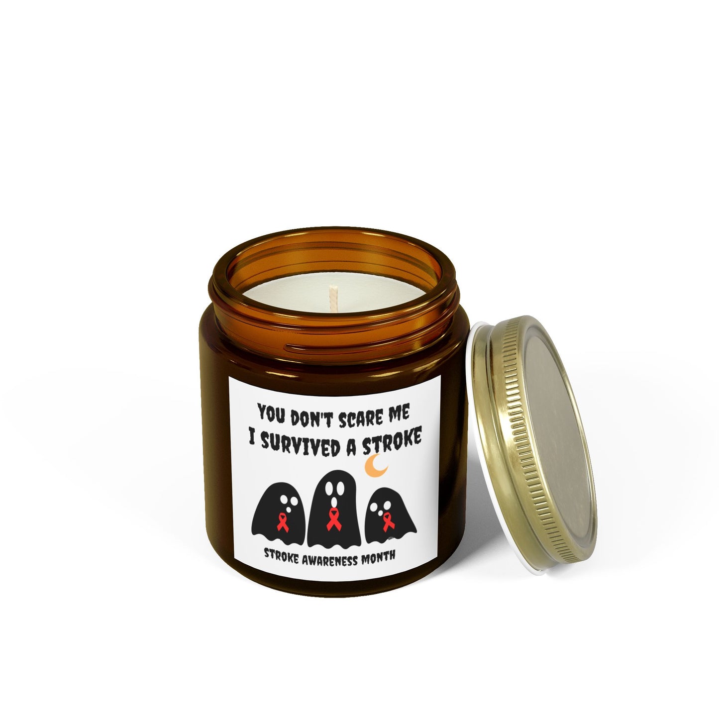 Candle- Stroke Awareness Scented Coconut Apricot Candles