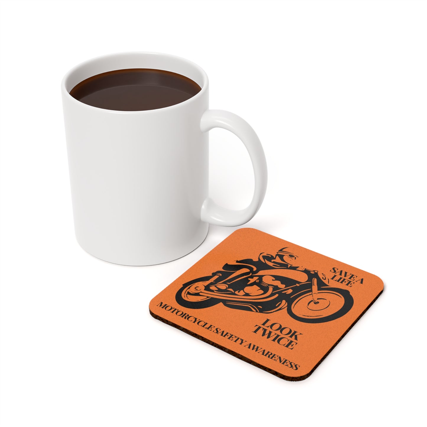 Motorcycle Safety Awareness Coaster