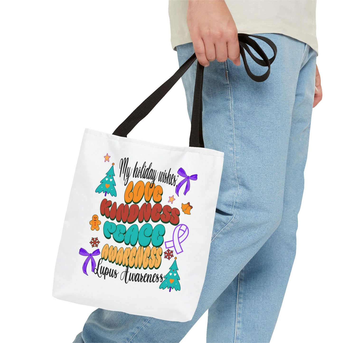 Lupus Awareness Holiday Wishes Tote Bag