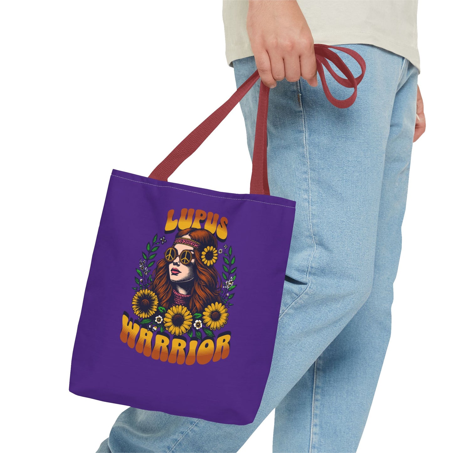 Lupus Warrior Tote Bag - Empowering Floral Design for Awareness and Support