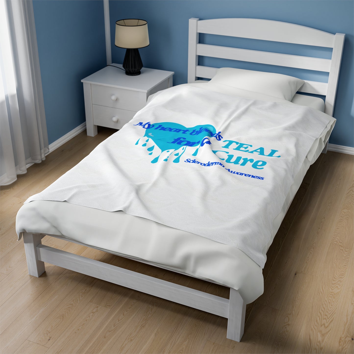 Velveteen Plush Blanket Scleroderma Awareness