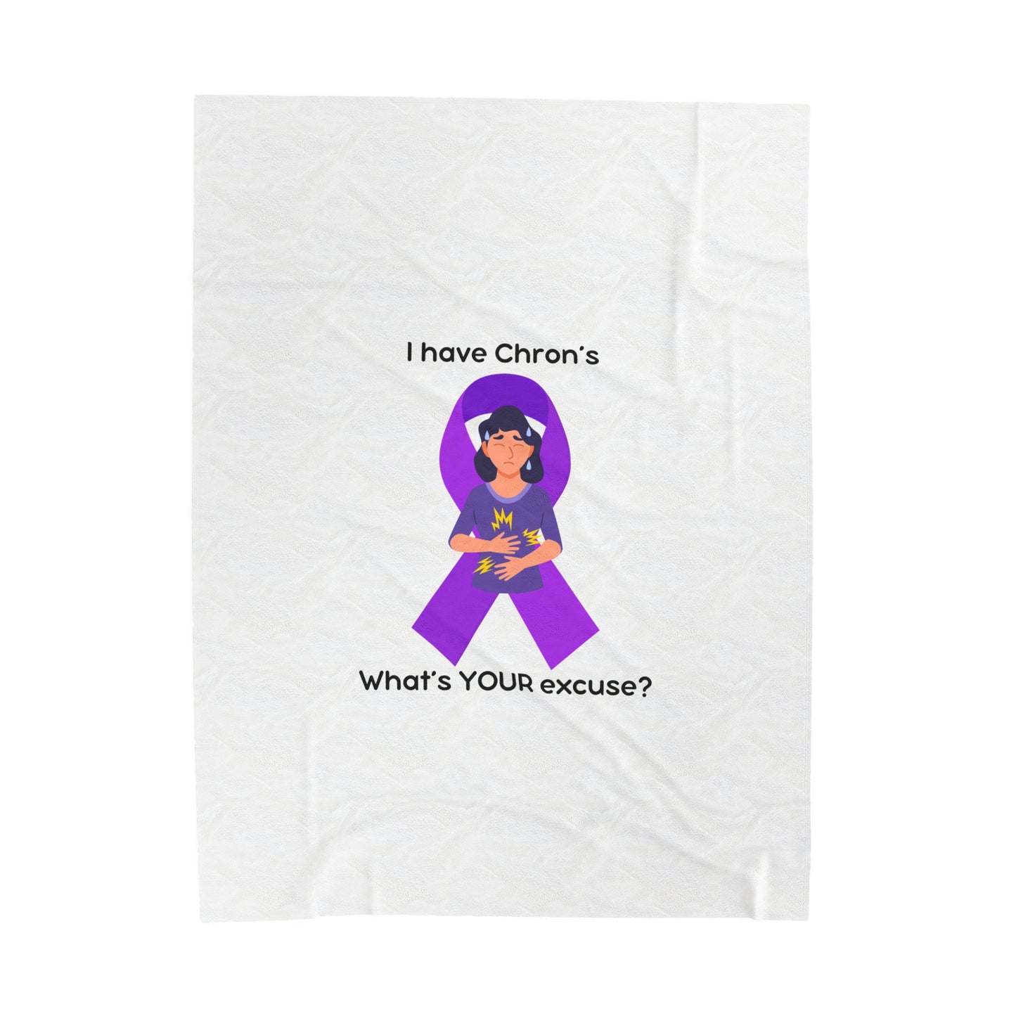 Chron's Disease Awareness Velveteen Plush Blanket
