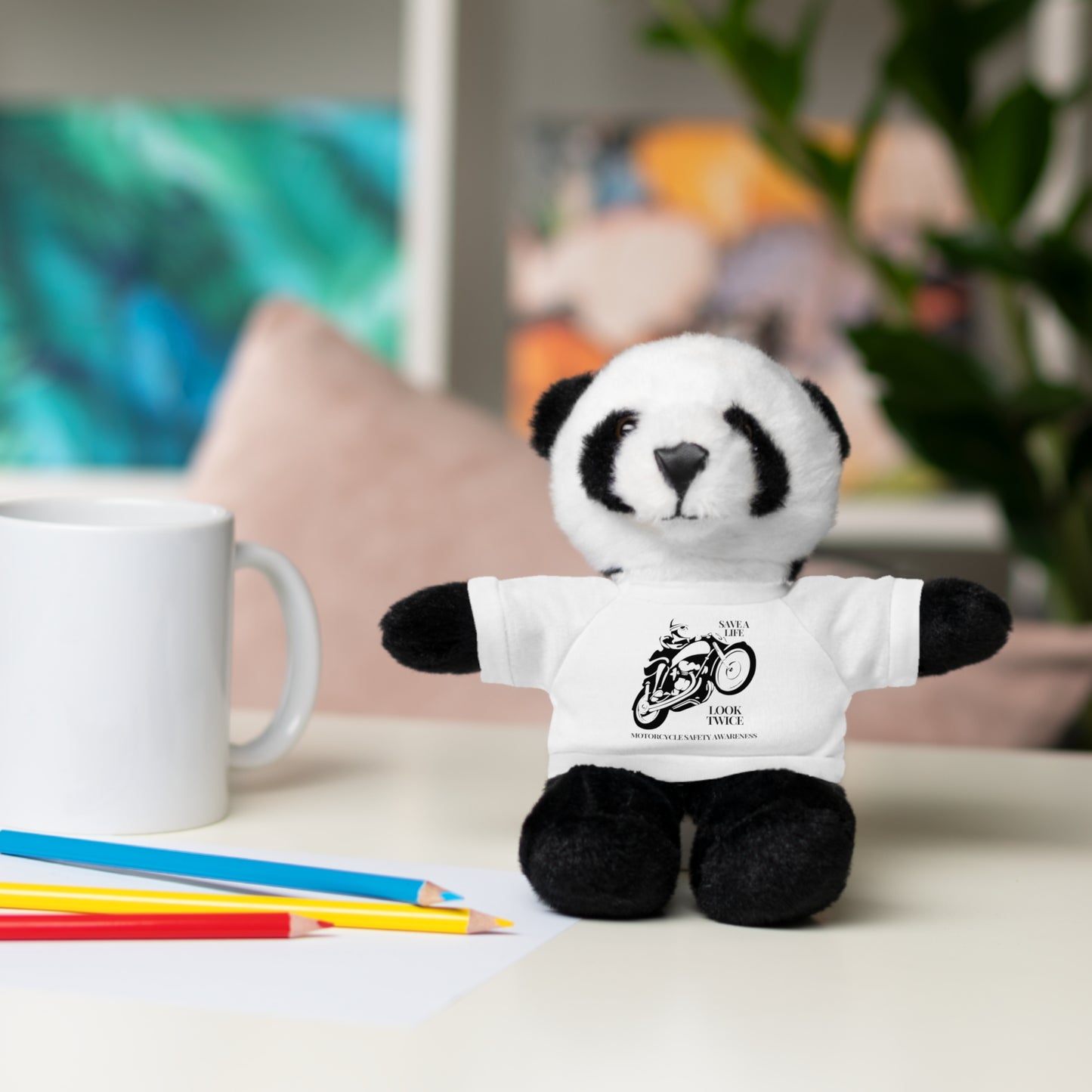 Motorcycle Safety Awareness Stuffed Animals with Tee