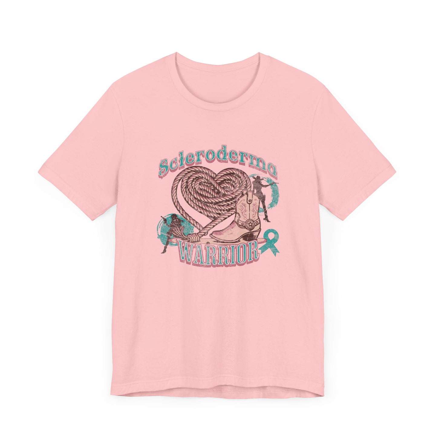 Scleroderma Warrior Valentine western theme Unisex Jersey Short Sleeve Tee