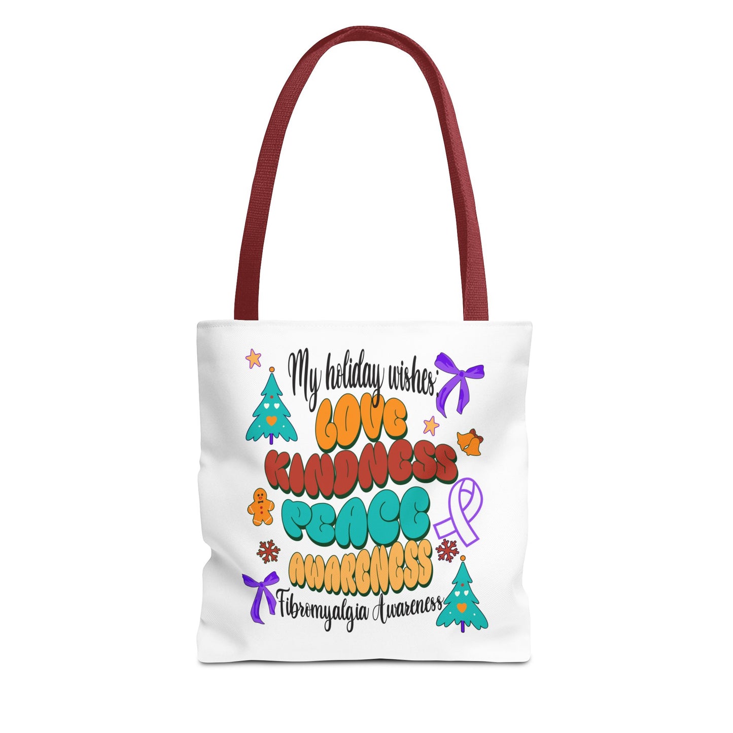 Fibromyalgia Awareness Holiday Wishes Tote Bag