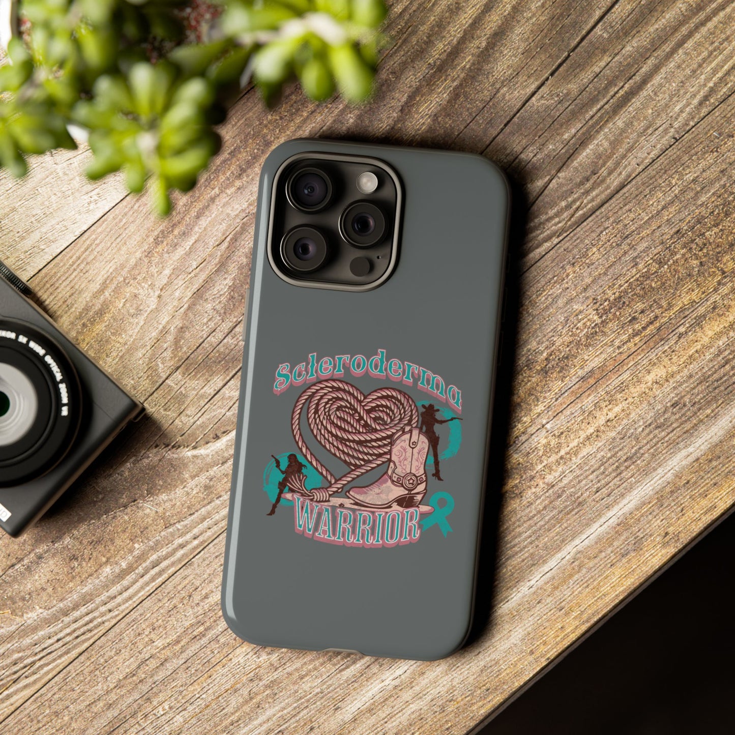 Scleroderma warrior phone case, iPhone case, valentine rodeo themed
