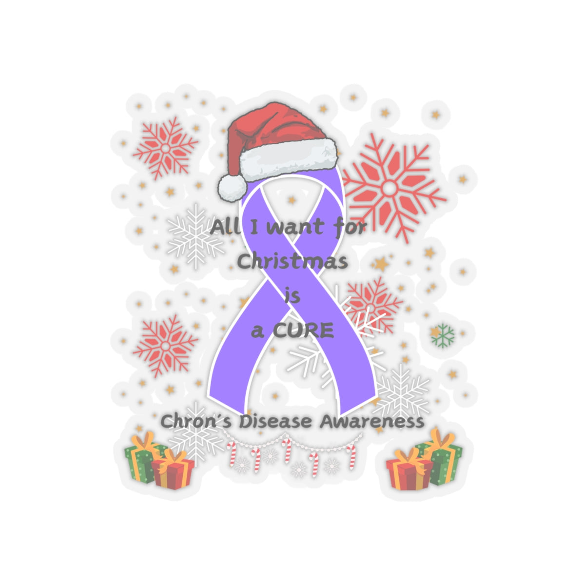Chron's Disease Awareness Kiss-Cut Stickers