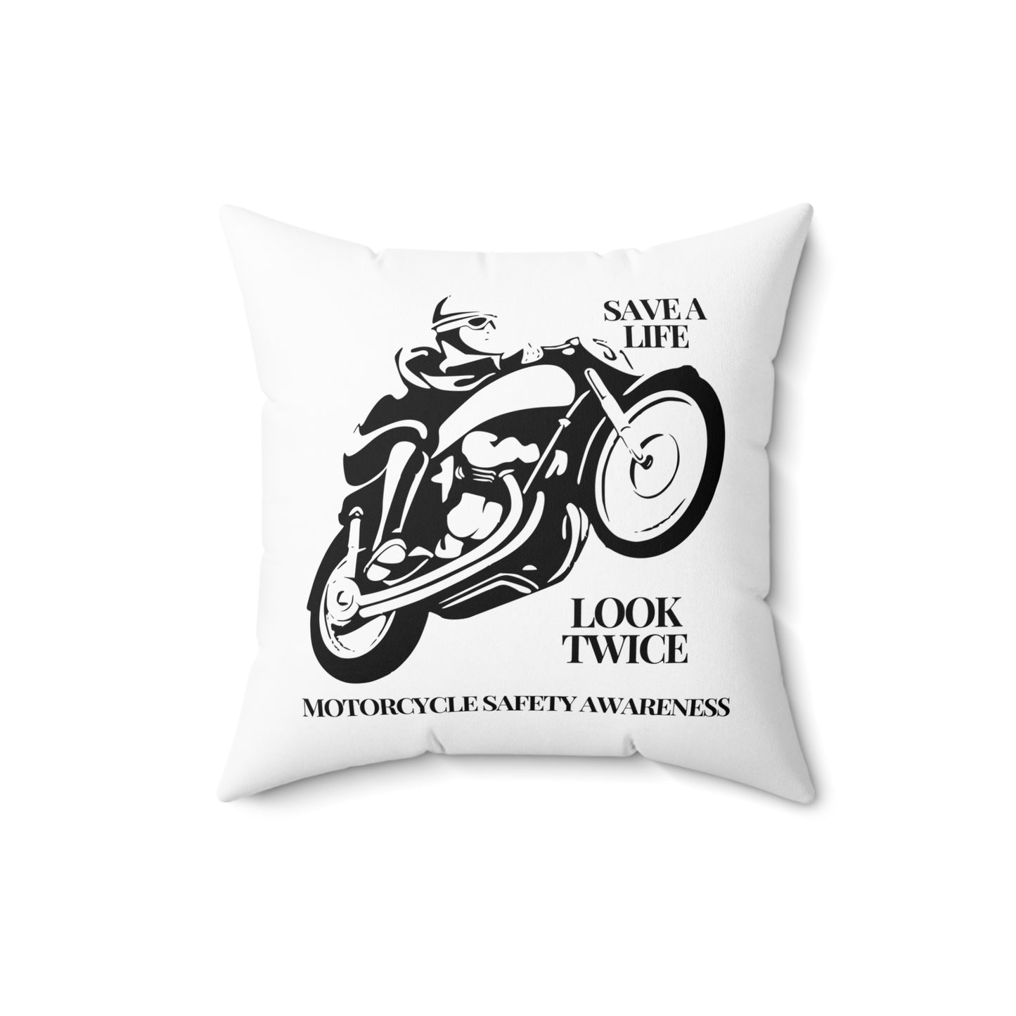 Motorcycle Safety Awareness Home Decor Square Pillow